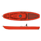 2.66m*0.66m Orange Fishing Kayak Single Person Pedal 125kg