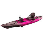 Pink Sit On Top Foot Pedal Fishing Kayak LLDPE Single Plastic Kayak