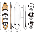 Dual Layer PVC Touring Sup Board 440LBS Capacity Isup Stand Up Paddle Board