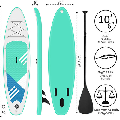 330lbs Double Layer PVC Touring Sup Board Ocean Waters EVA Sup Surfboard