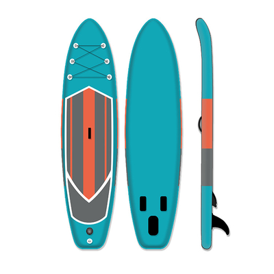 Customized Logo Standup Paddle Board Blow Up Surfboard Blue Color
