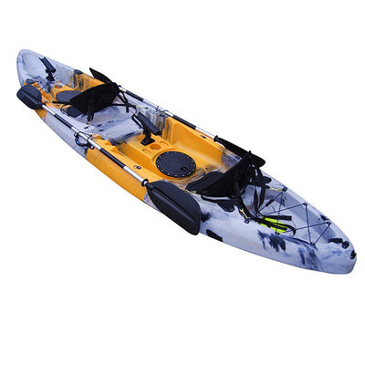 Plastic Tandem Fishing Kayak 2 Person Sit On Top Canoe 8 Degree 4.5MM