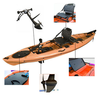 HDPE Sit On Fishing Pedal Kayaks Boats Single People 3 Years 180kgs