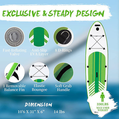280LBS Capacity Inflatable Stand Up Paddle Board 3 Years Warranty