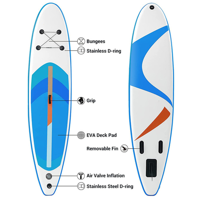 10'6"x30"x6" Touring Sup Board With Non - Slip EVA Pad