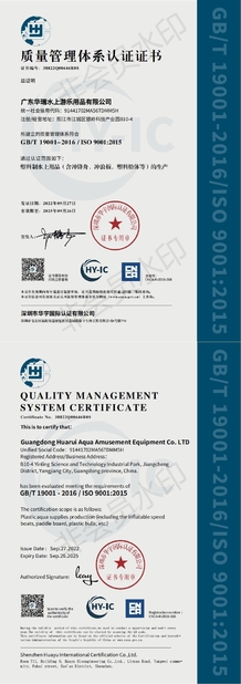 China Guangzhou Huarui Plastic Co., Ltd. certification